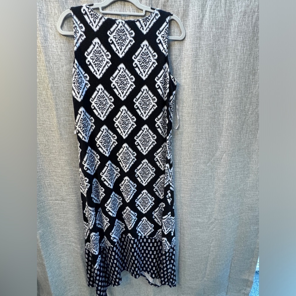 Tommy Bahama Women's Taj Tiles Maxi Dress, Black Sleeveless Asymmetrical size Lg - Picture 6 of 9